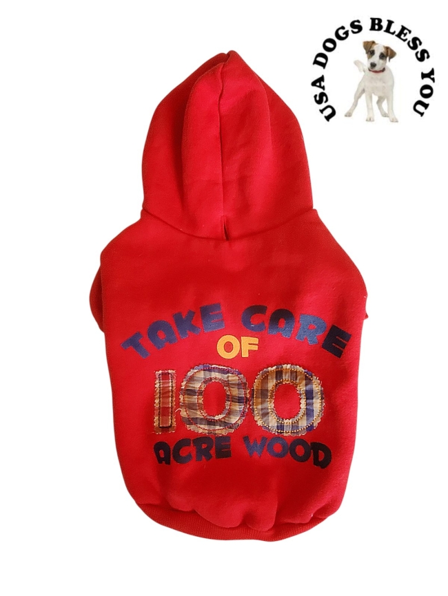 082 - Pull rouge avec capuche 